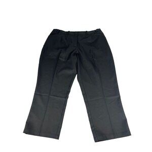 Oobe Flat Front Straight Leg Trouser Dress Pants Women's 26 Gray Uniform Work